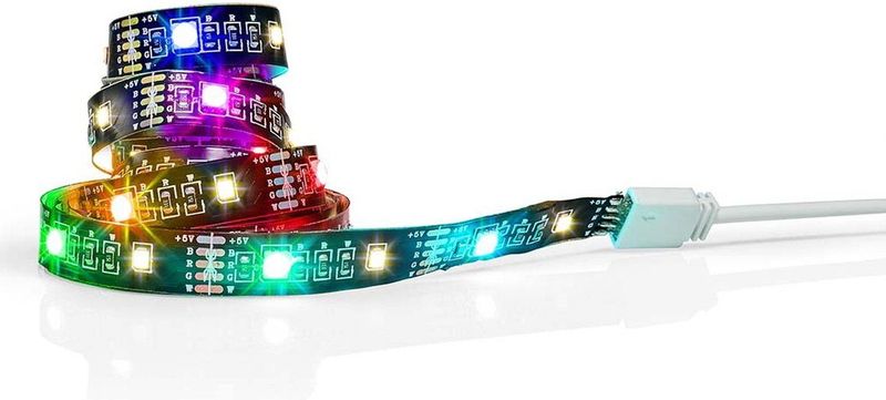 Slimme - Bluetooth LED-strip - RGB - 2 Meter - Zwart - USB Gevoerd