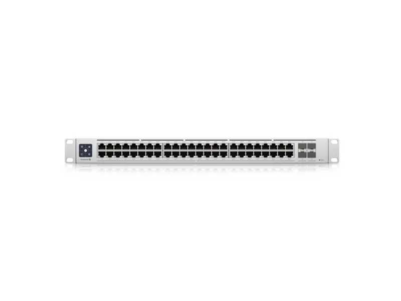 Ubiquiti UniFi Switch USW-Enterprise-48-PoE - Switch - L3 - Administreret - 48 x 100/1000/2.5G (PoE )   4 x 1 Gigabit / 10 Gigabit SFP  (uplink) - monterbar på stativ - PoE  (720 W)