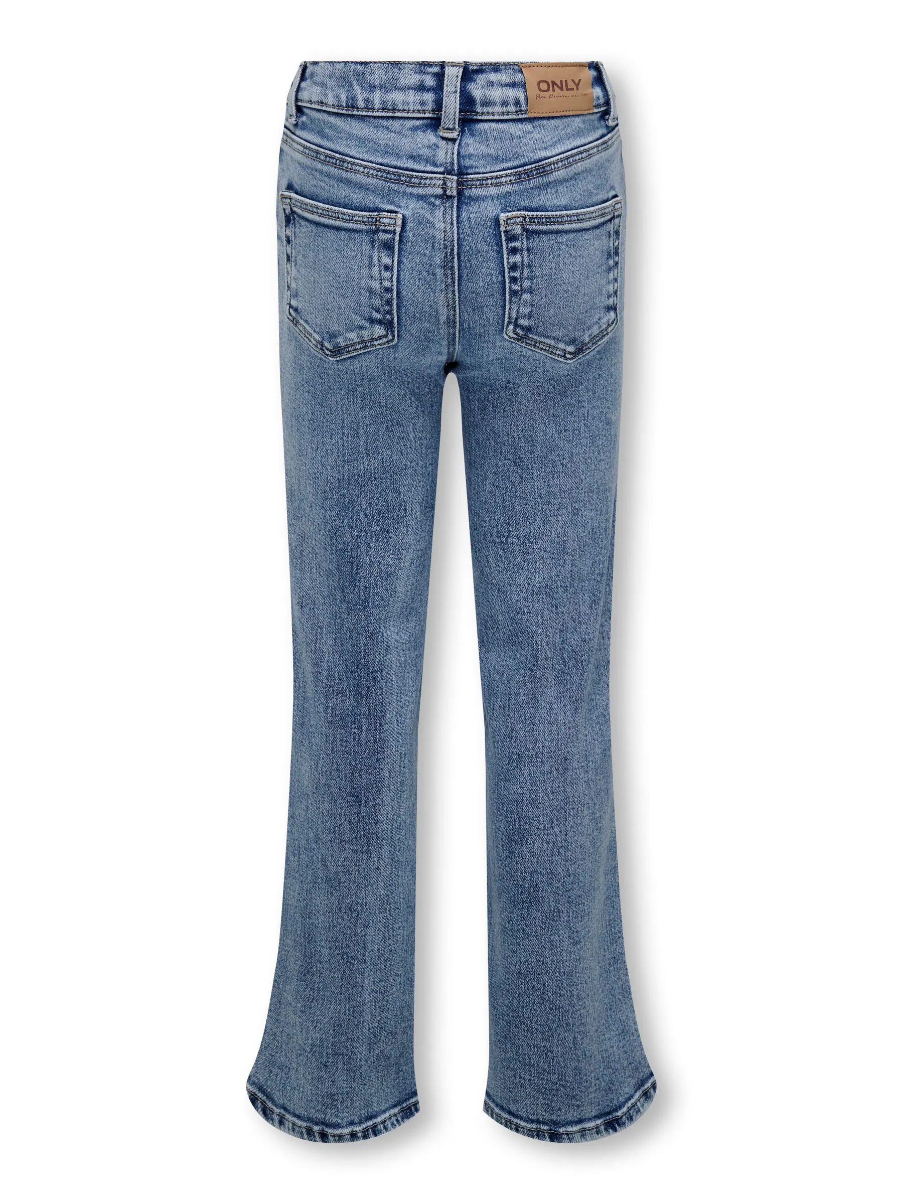 ONLY KIDS lichtblauwe jeans met verstelbare taille en rechte pijpen