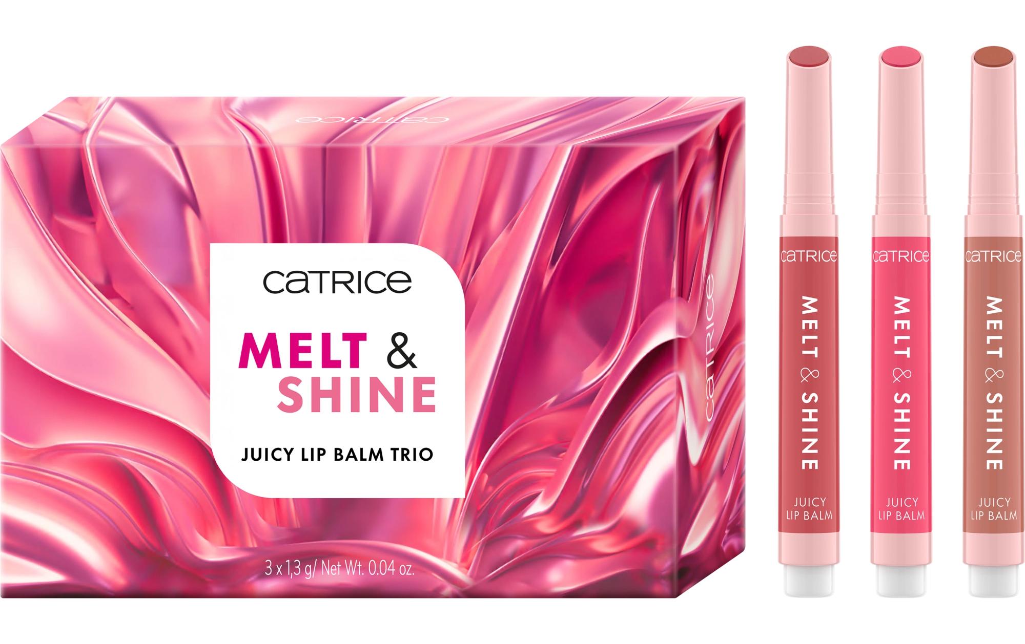 Geschenkset Melt and Shine Juicy Lip Balm Trio 01Lippenbalsam für prall wirkende Lippen mit spiegelndem Hochglanz-Finish