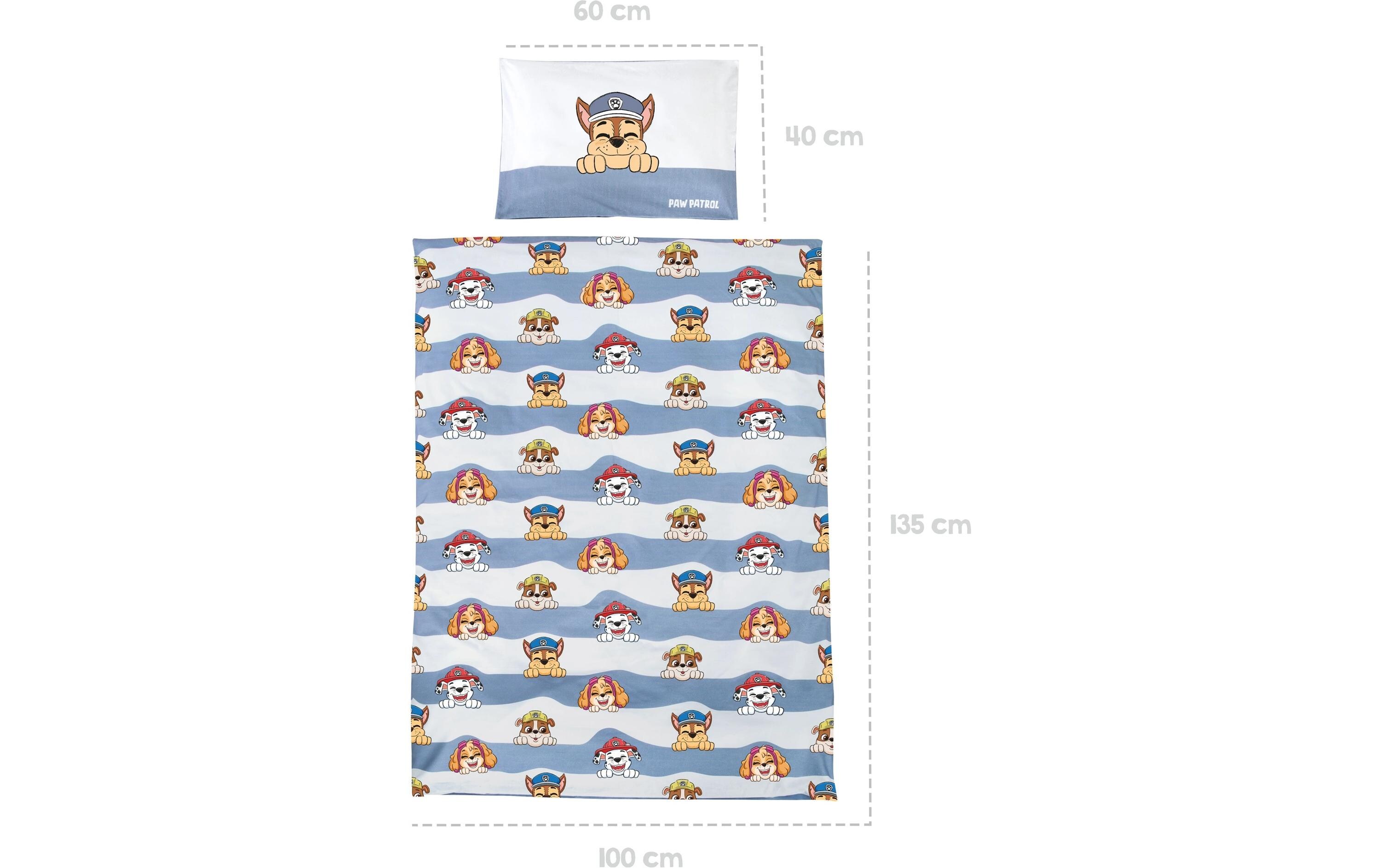 Kinderbettwäsche Paw Patrol 100 x 135 cm + 40 x 60 cmBettwäsche-Set für Kinder