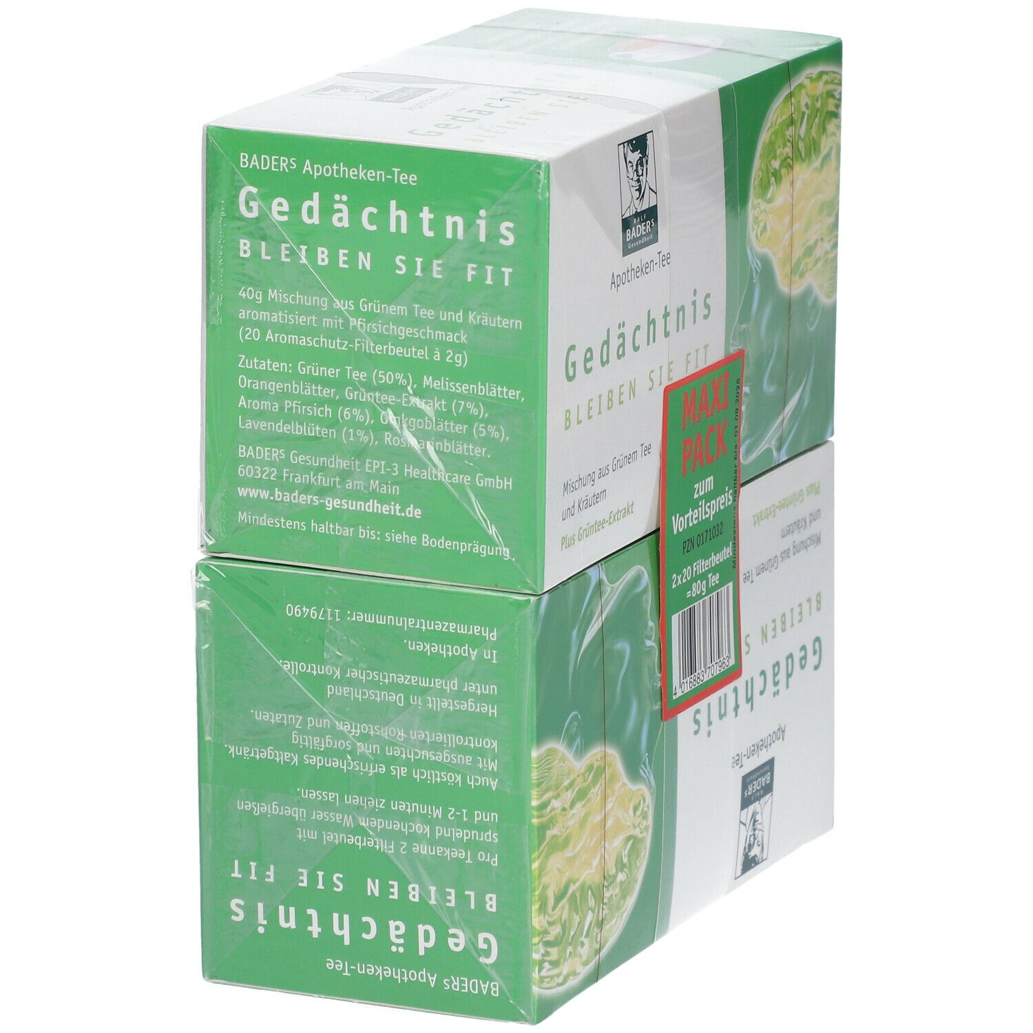 BADERs Apothekentee Gedächtnis Maxipack