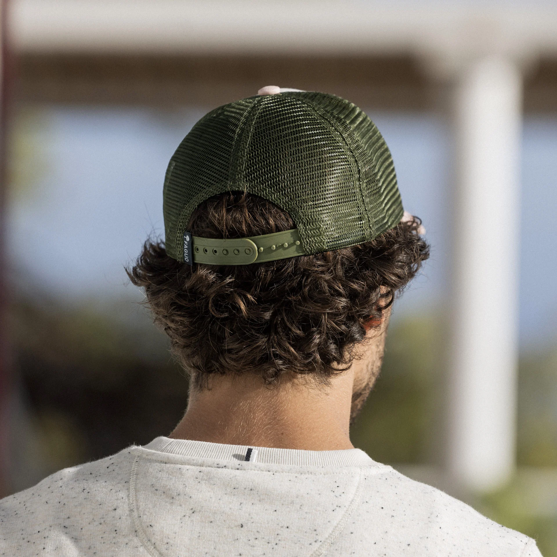 Casquette rose clair & kaki Coton et polyester - modèle Cap trucker