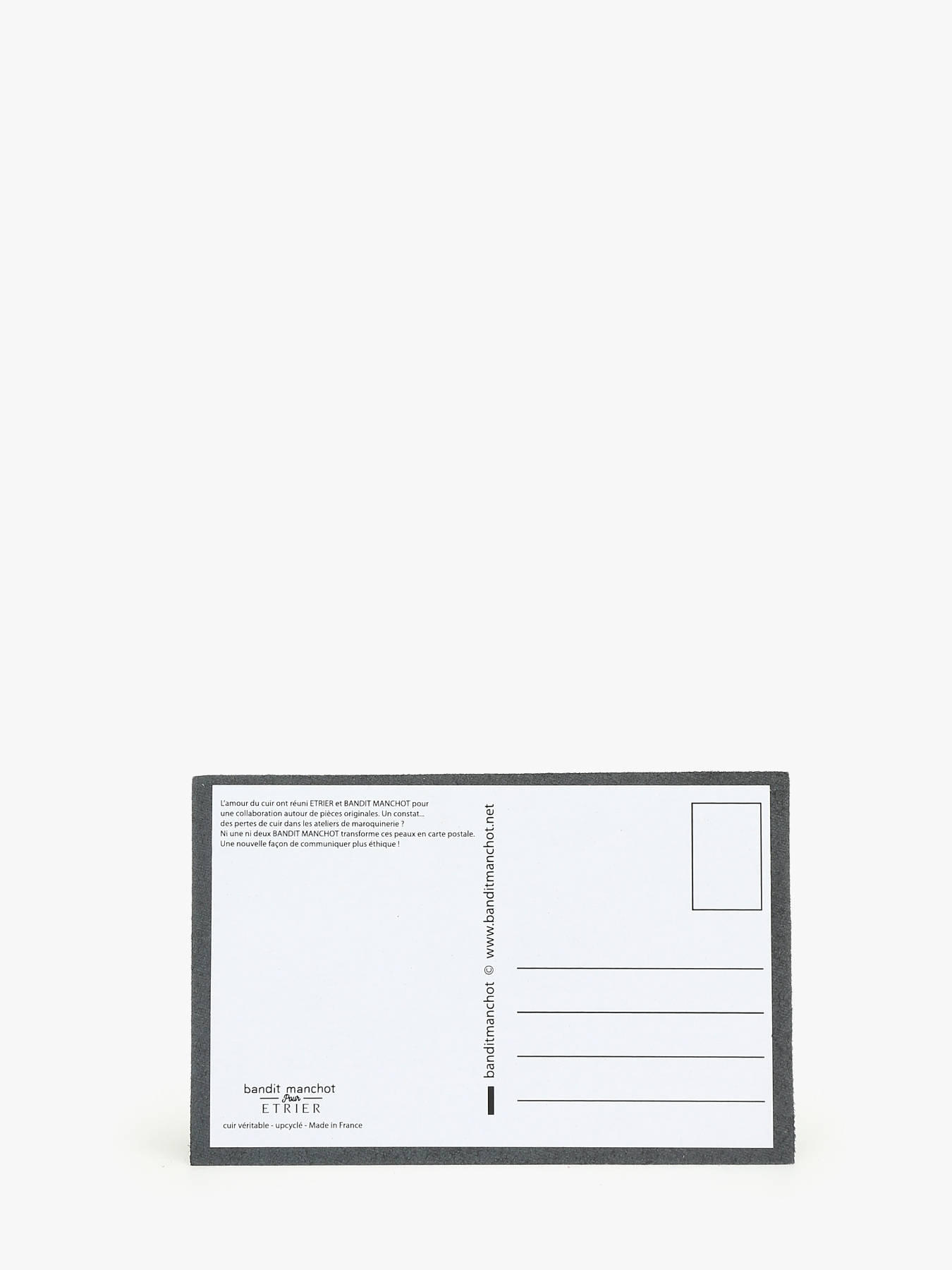 Carte postale cuir ETRIER