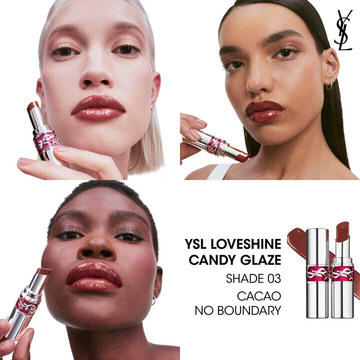 YSL LOVESHINE CANDY GLAZE  GLOSS EFFET REPULPANT EN STICK - 03-Cacao-No-Boundary