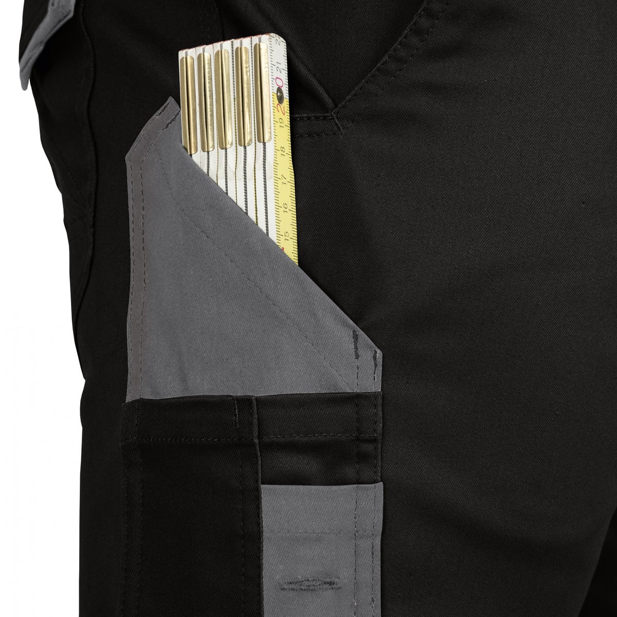 Bodyguard werkbroek, lange taillebroek, zwart/grijs, maat 40, dames