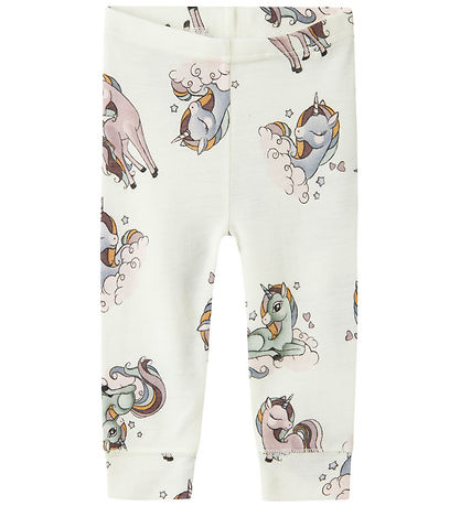 Name It Leggings - Wolle - NbfWillitus - Snow White m. Einhörner