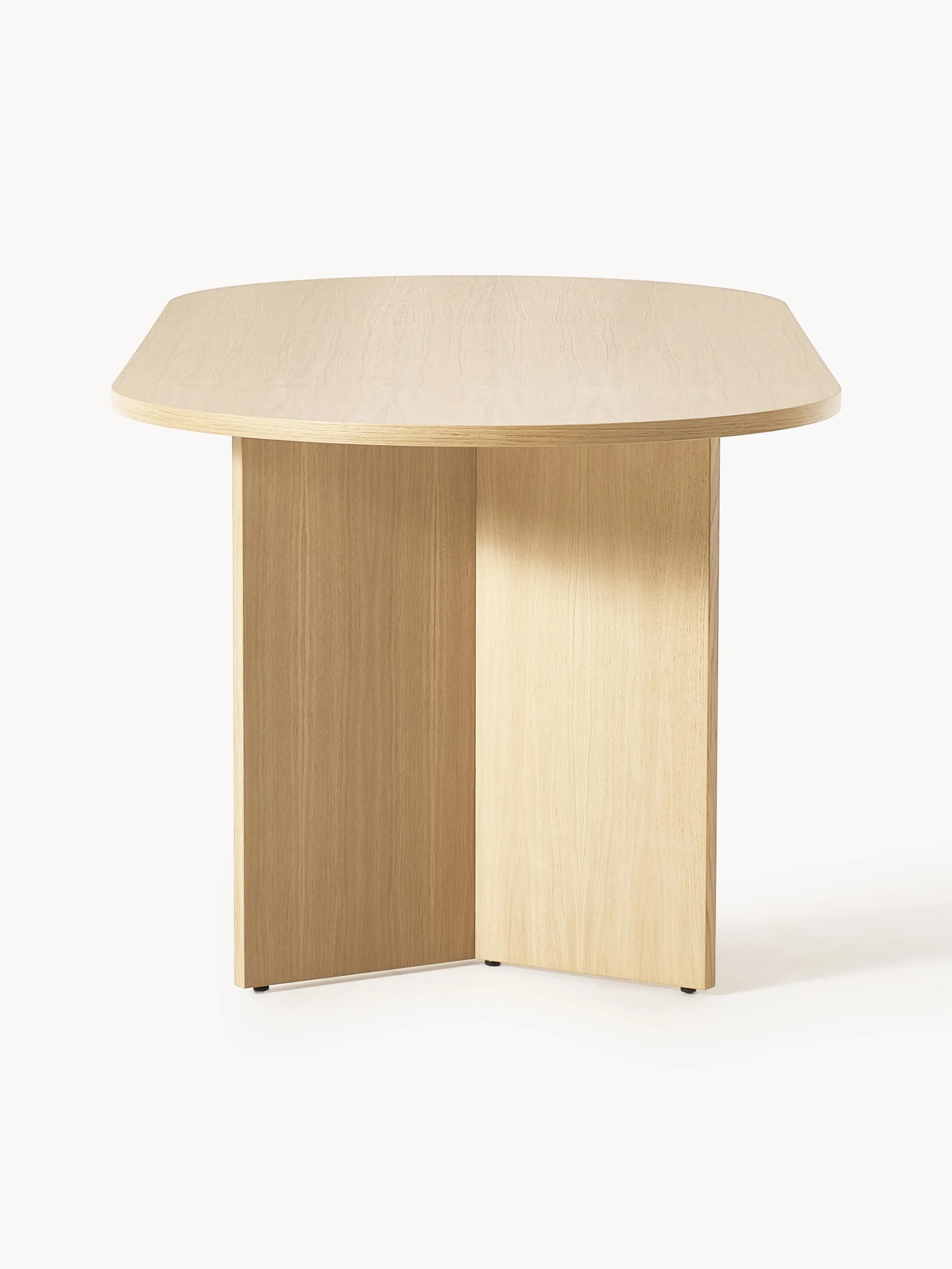 Ovale houten eettafel Toni, in verschillende formaten