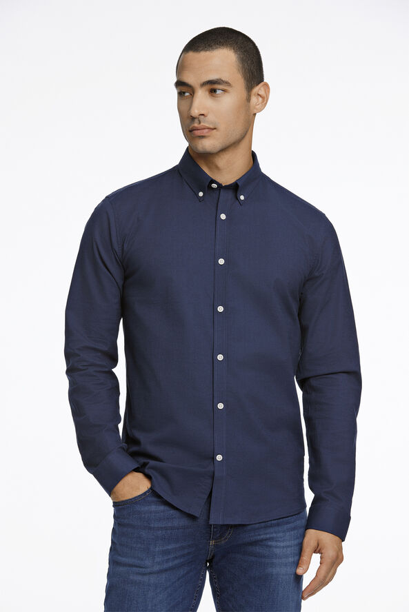 Lindbergh Oxford superflex shirt L/S Navy