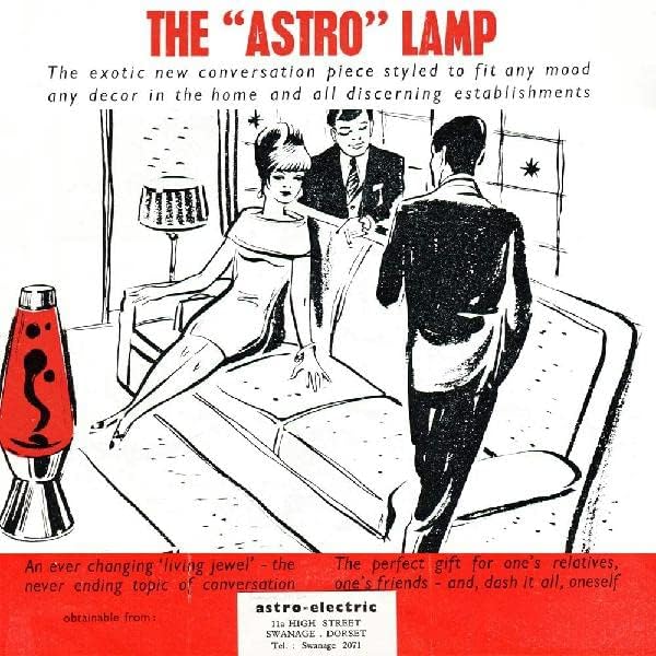 Mathmos Astro Lavalampe in Kupfer | Britische Erfinder des Designklassikers von 1963 | Lavalampen in Violett und Rot | Handgefertigt in Großbritannien nach höchsten Sicherheitsstandards