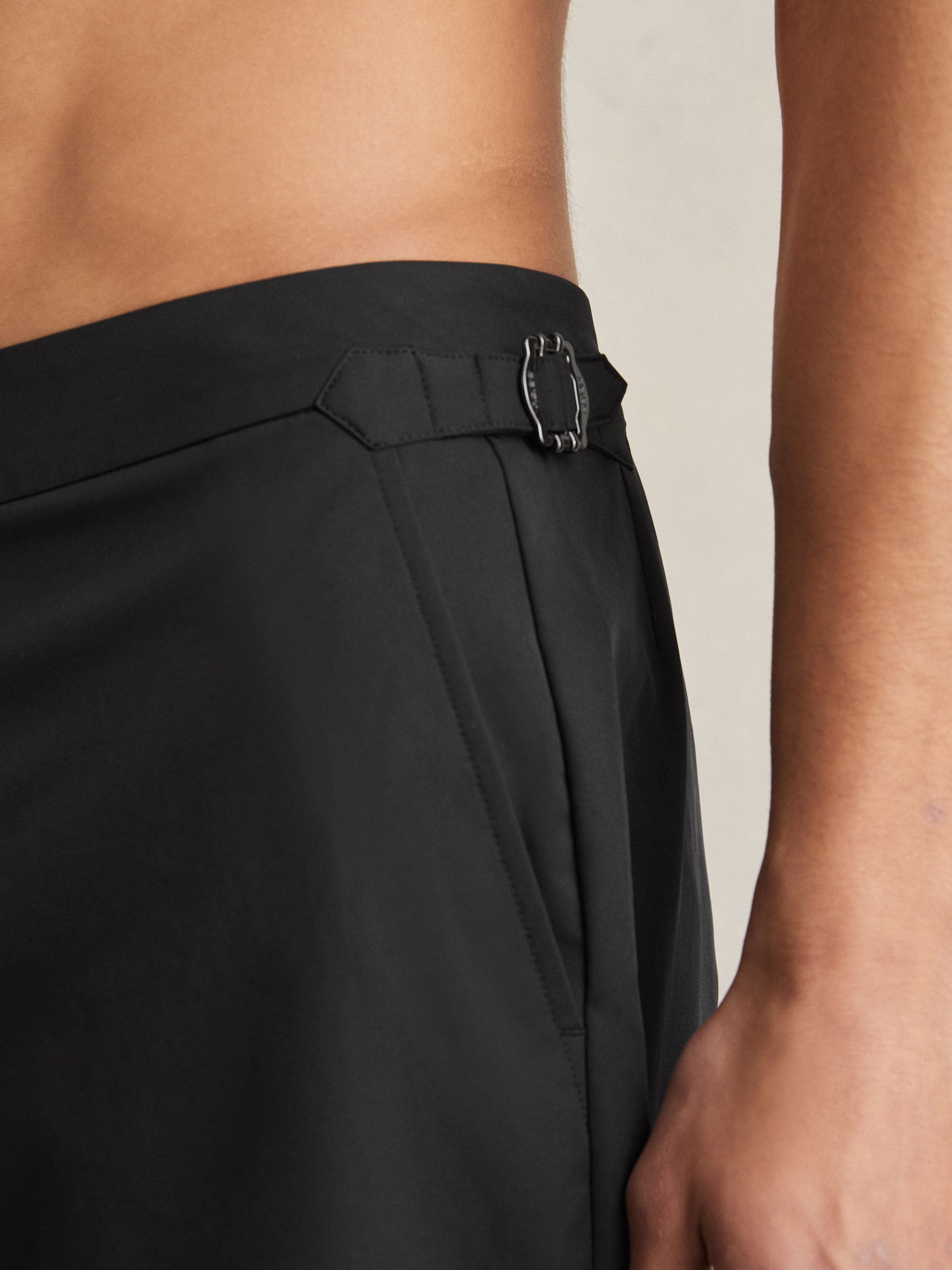 Zwart - Reiss Sun Side Adjuster zwemshort