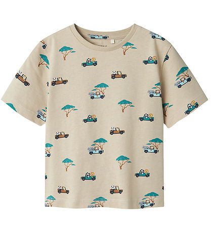 Name It T-Shirt - NmmJivan - Inselfossil - m. Print