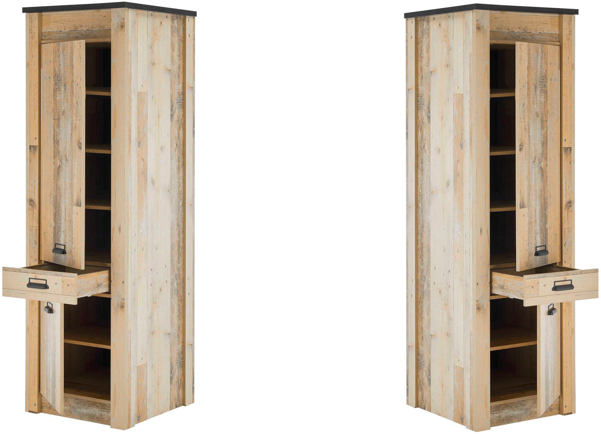 Home affaire Vorratsschrank »Sherwood« mit Apothekergriffen aus Metall, Tiefe 64 cm