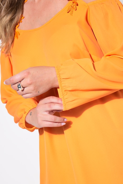 Bluse, Classic Fit, Schulter CutOut mit Spitze