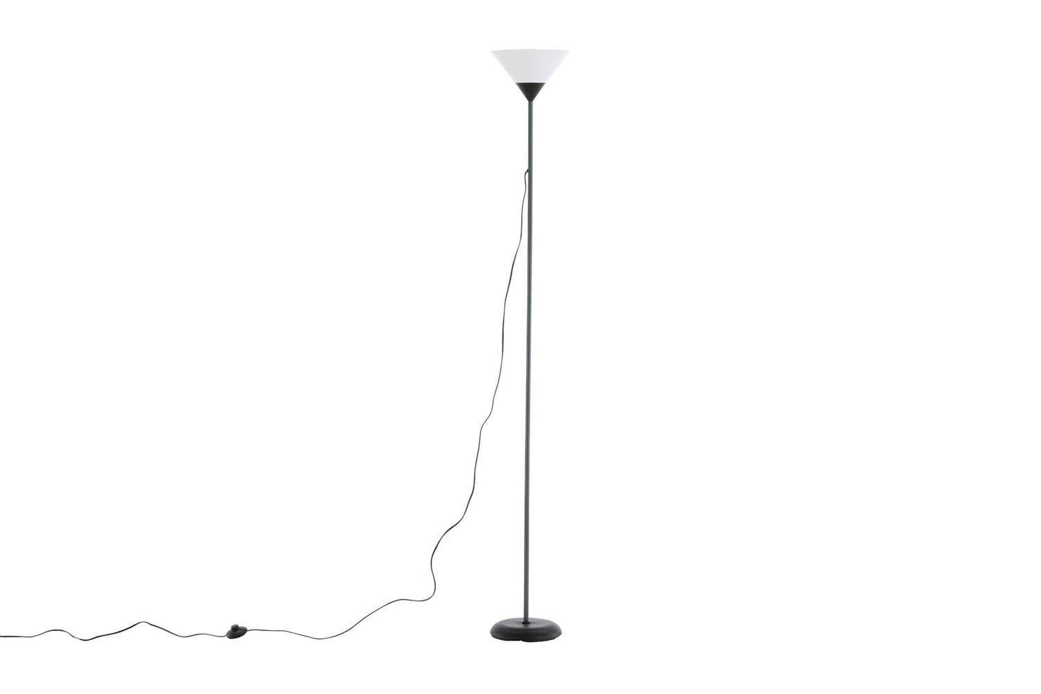 Batang Lighting Vloerlamp 25,4 x 25,4 x 178 cm, Kunststof, Grijs, Zwart, Wit. 26 x 26 x 178 cm