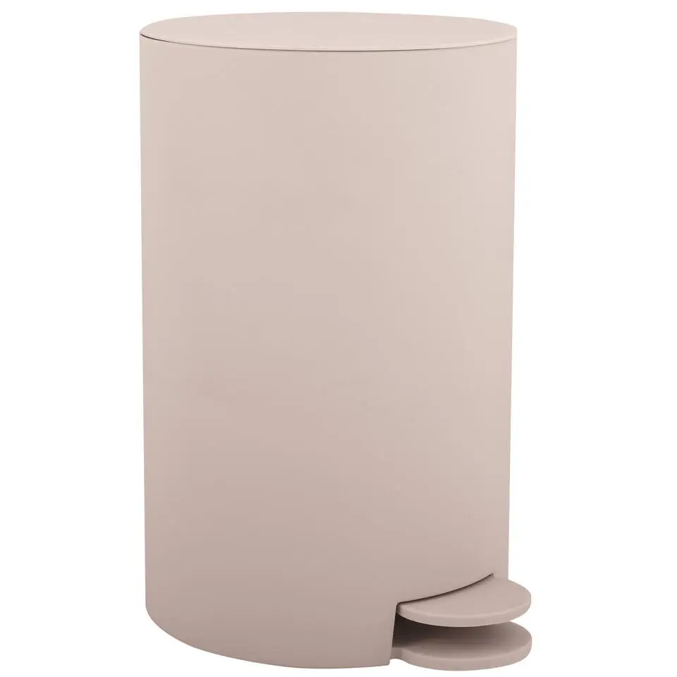 MSV badkamer/toilet pedaalemmer - beige - 3L - 15 x 27cm