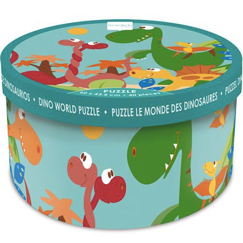 Scratch europe puzzel dino wereld - 40st