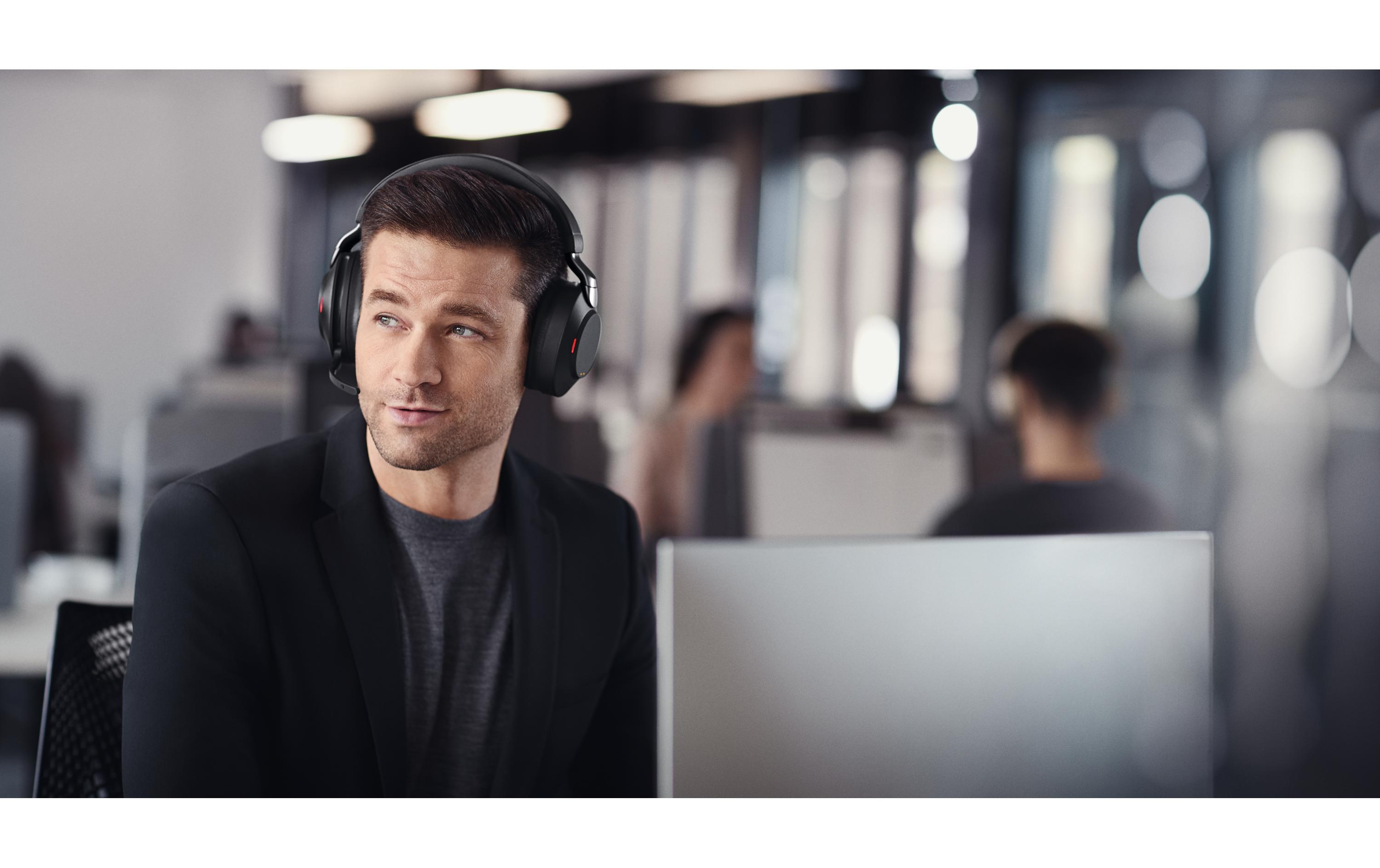 Headset Evolve2 85 Duo UC Schwarz, USB-C<br>Jabra Blueooth Headset mit Active Noise Cancelling