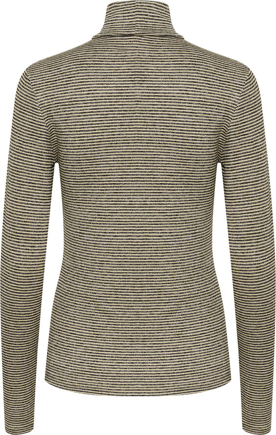 Cream CRAmma LS Turtle T-Shirt Portabella/black stripe