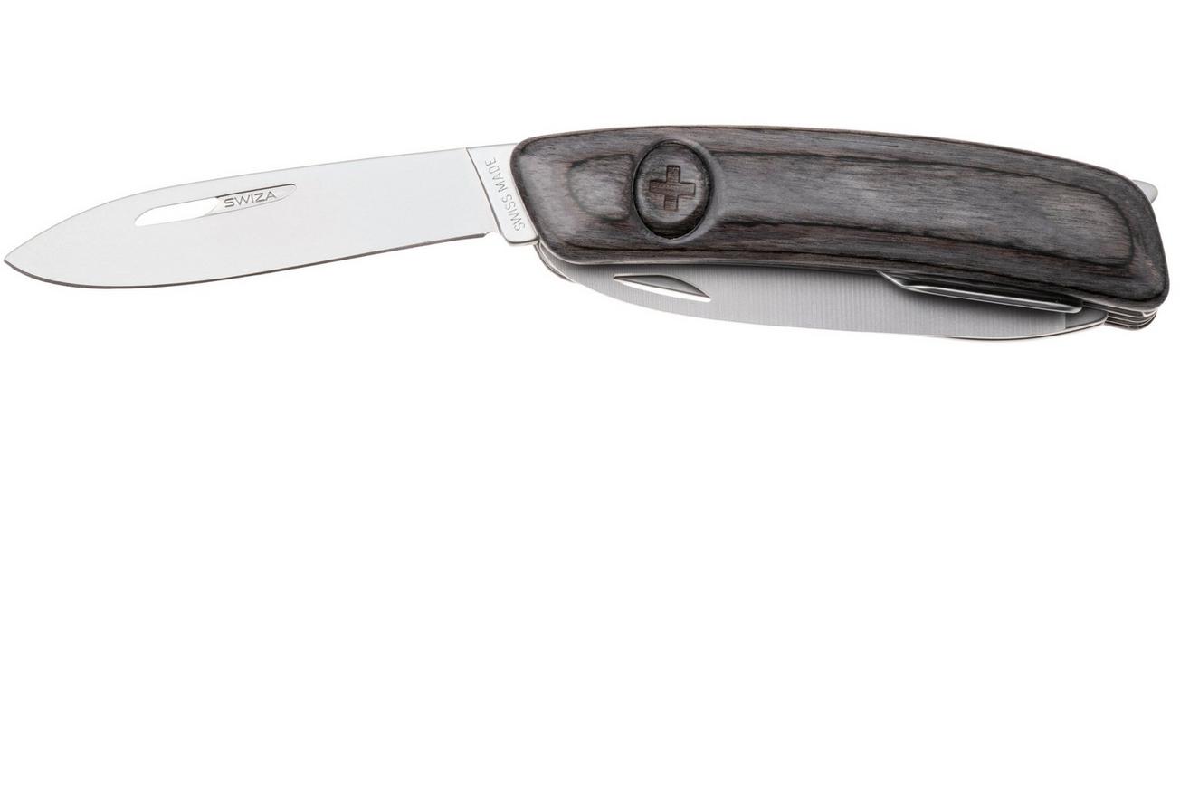 Swiza D06 R AM, KNR.0066.6510, Laminate Black, Zwitsers zakmes, 7 tools