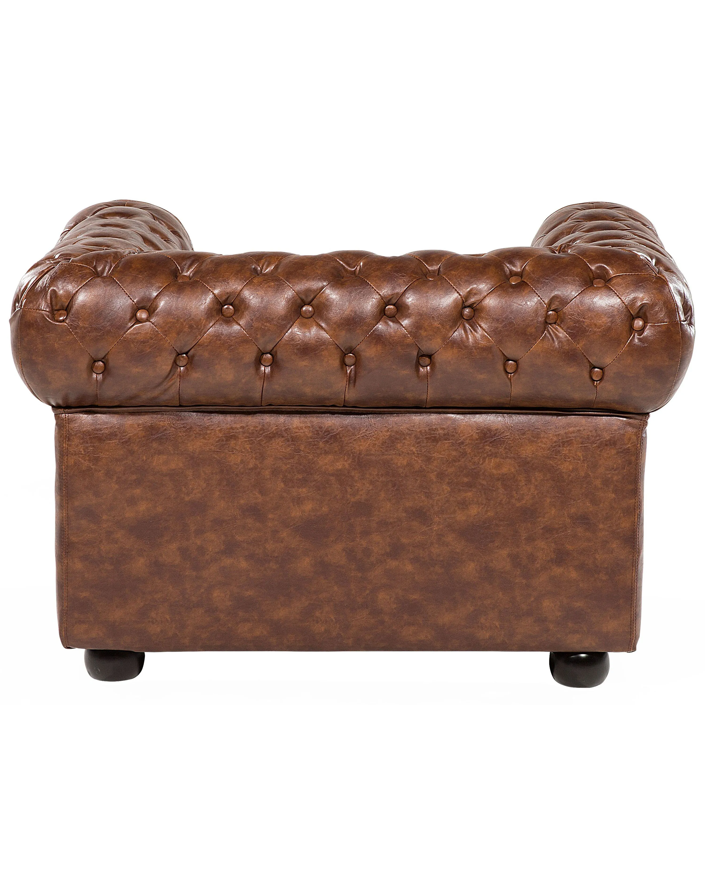 Fauteuil CHESTERFIELD Kunstleer Goudbruin