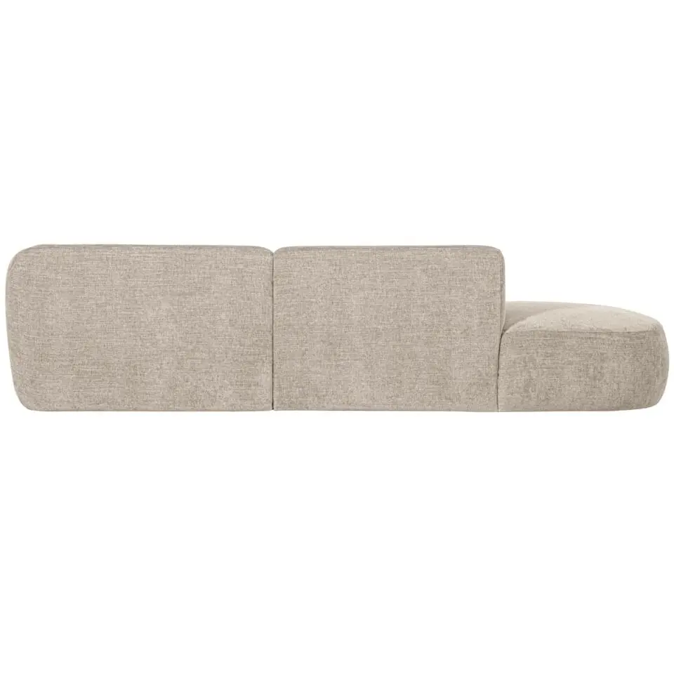 WOOOD Polly Chaise Longue - Polyester - Zand - 71x258x105/150