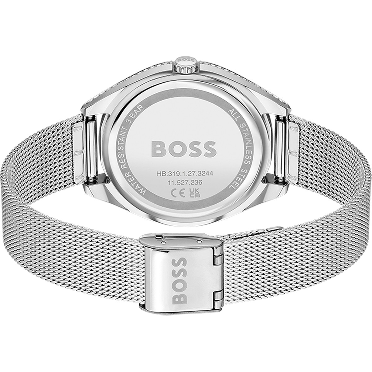 Montre Boss femme bracelet acier argent