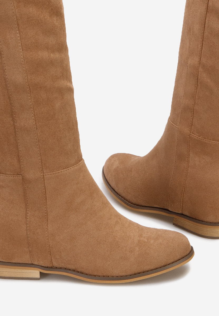 Bottes compensée femme chameau Lanella