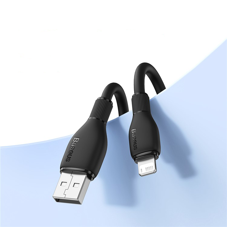 (2m) 2.4A USB A auf Lightning Ladekabel Datenkabel - Schwarz