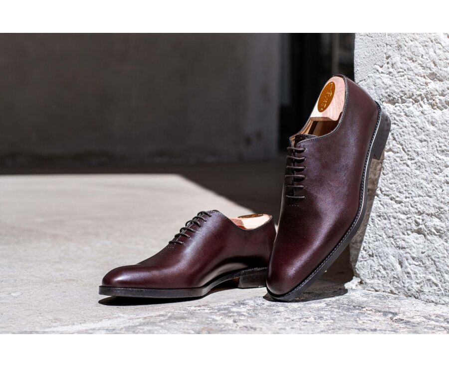 Richelieu homme Chocolat semelle cuir avec patin - PETER PATIN