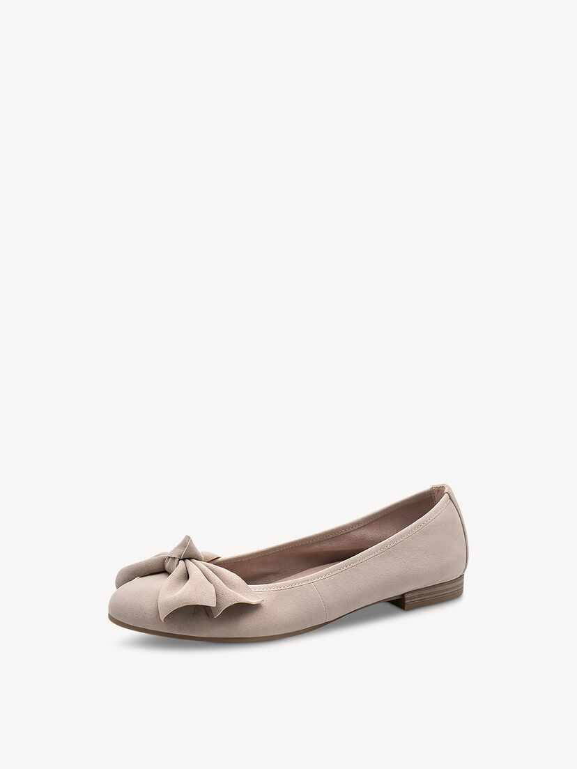 Leren Ballerina - beige