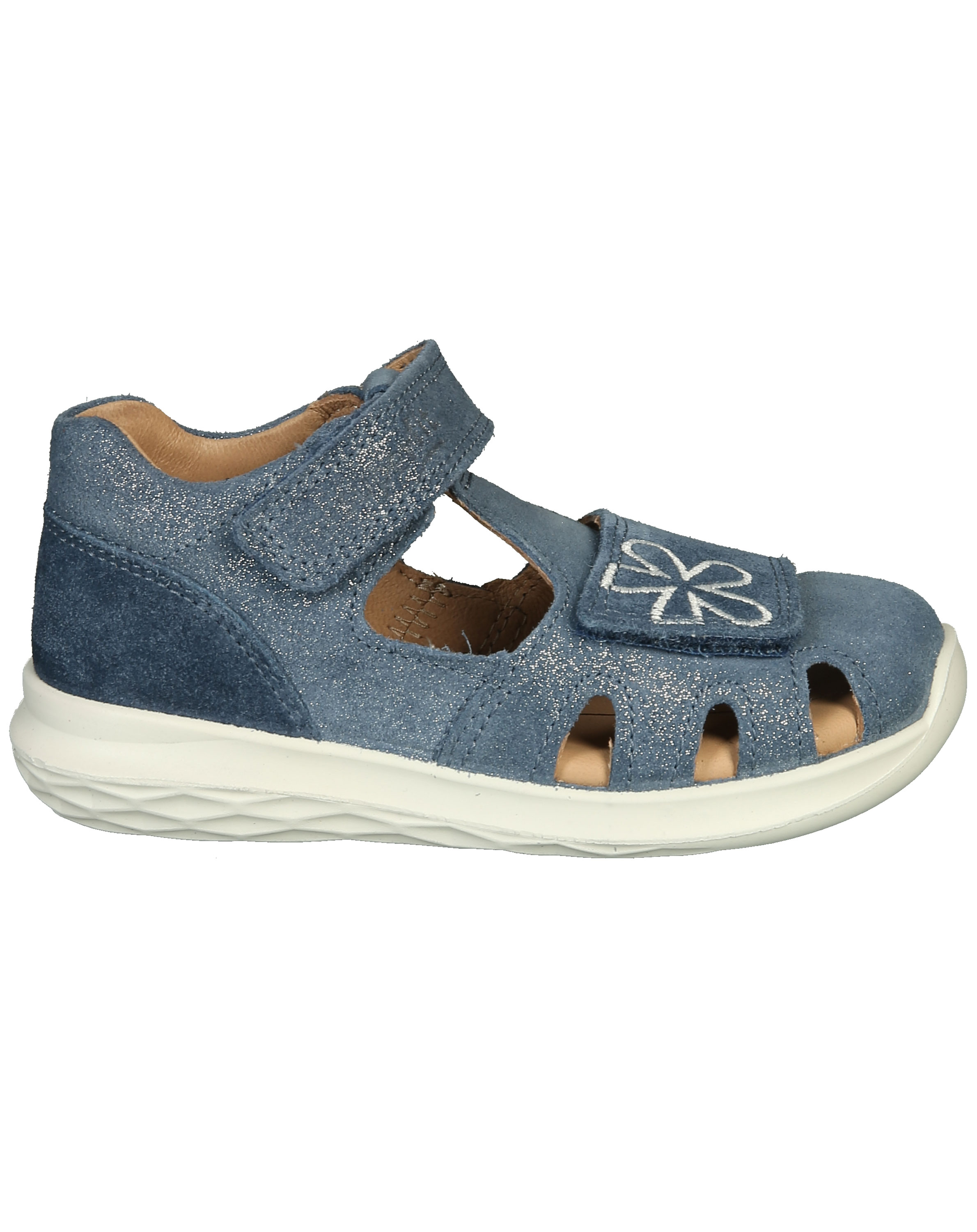 Lauflernsandalen BUMBLEBEE - BLUME mit Zehenschutz in blau