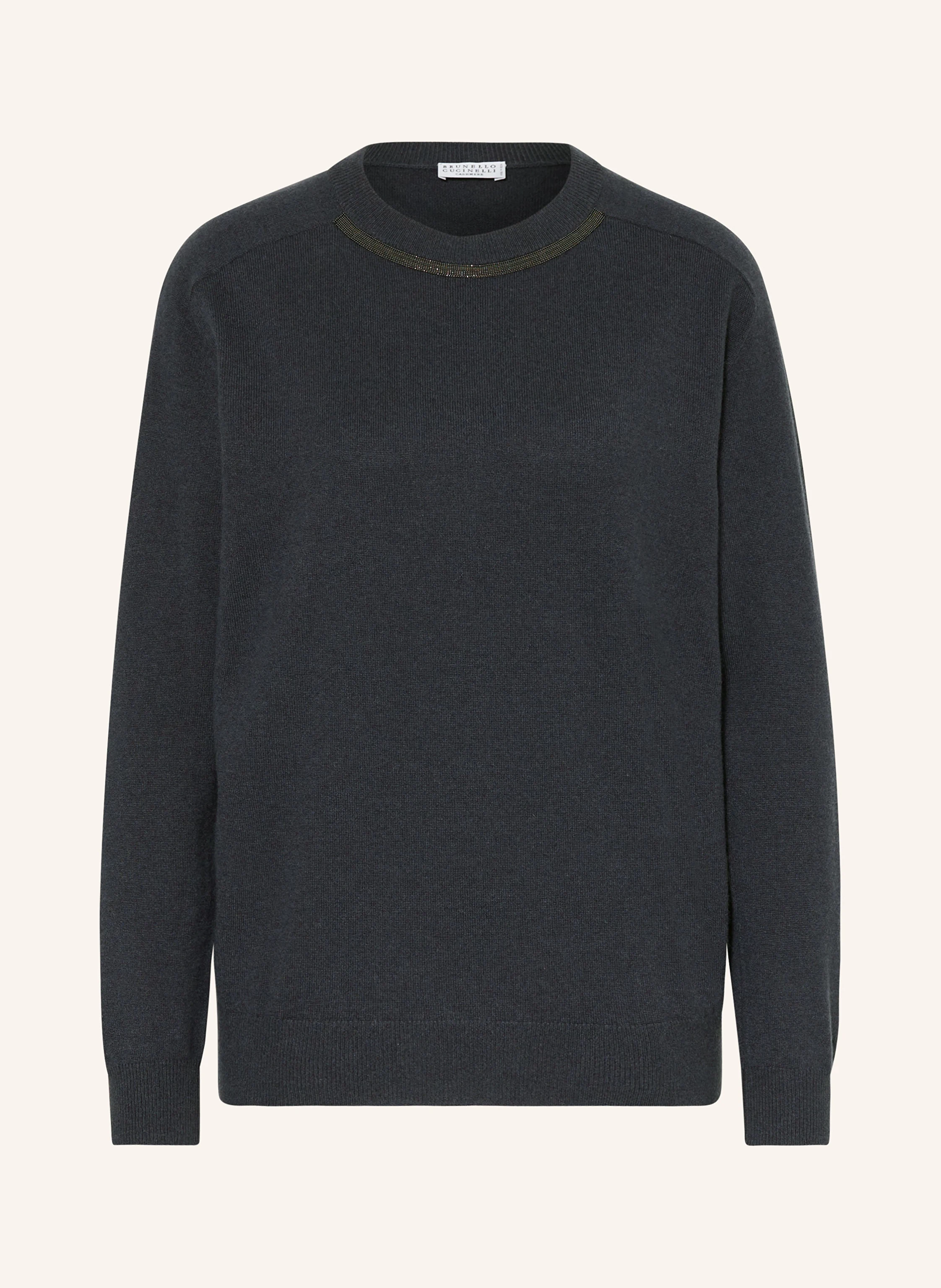 BRUNELLO CUCINELLI Cashmere-Pullover mit Schmuckperlen
