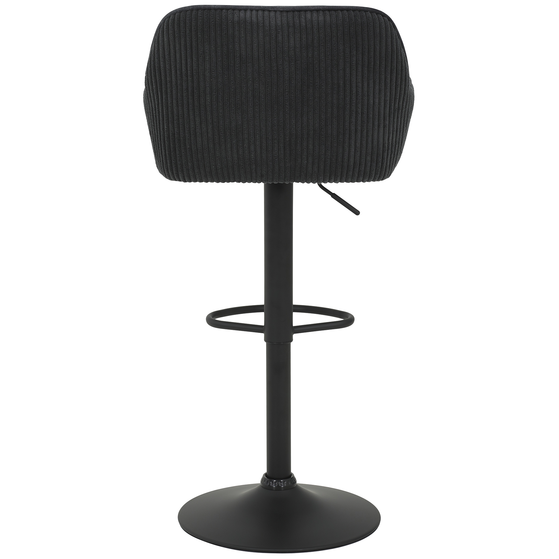 Barhocker - anthrazit - Vintage Velvet - höhenverstellbar
