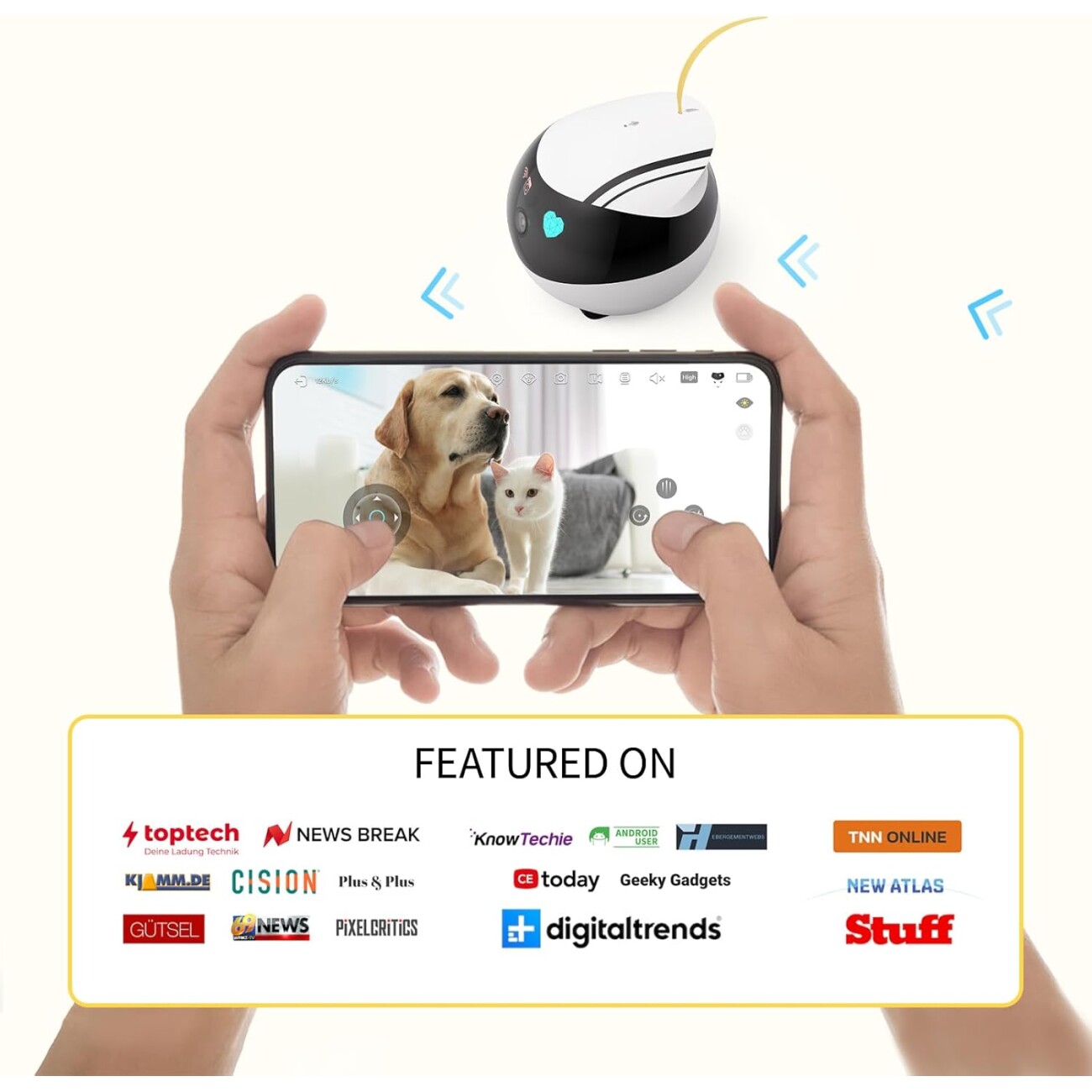 Enabot EBO Air: Haustier‑Kameraroboter mobil mit KI integration & HD‑Streaming