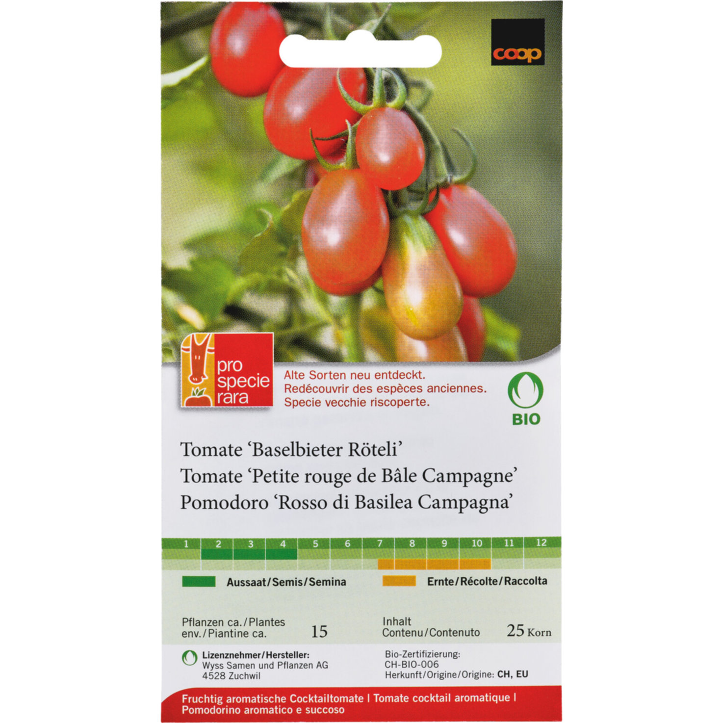 ProSpecieRara Bio Tomaten Baselbieter Röteli