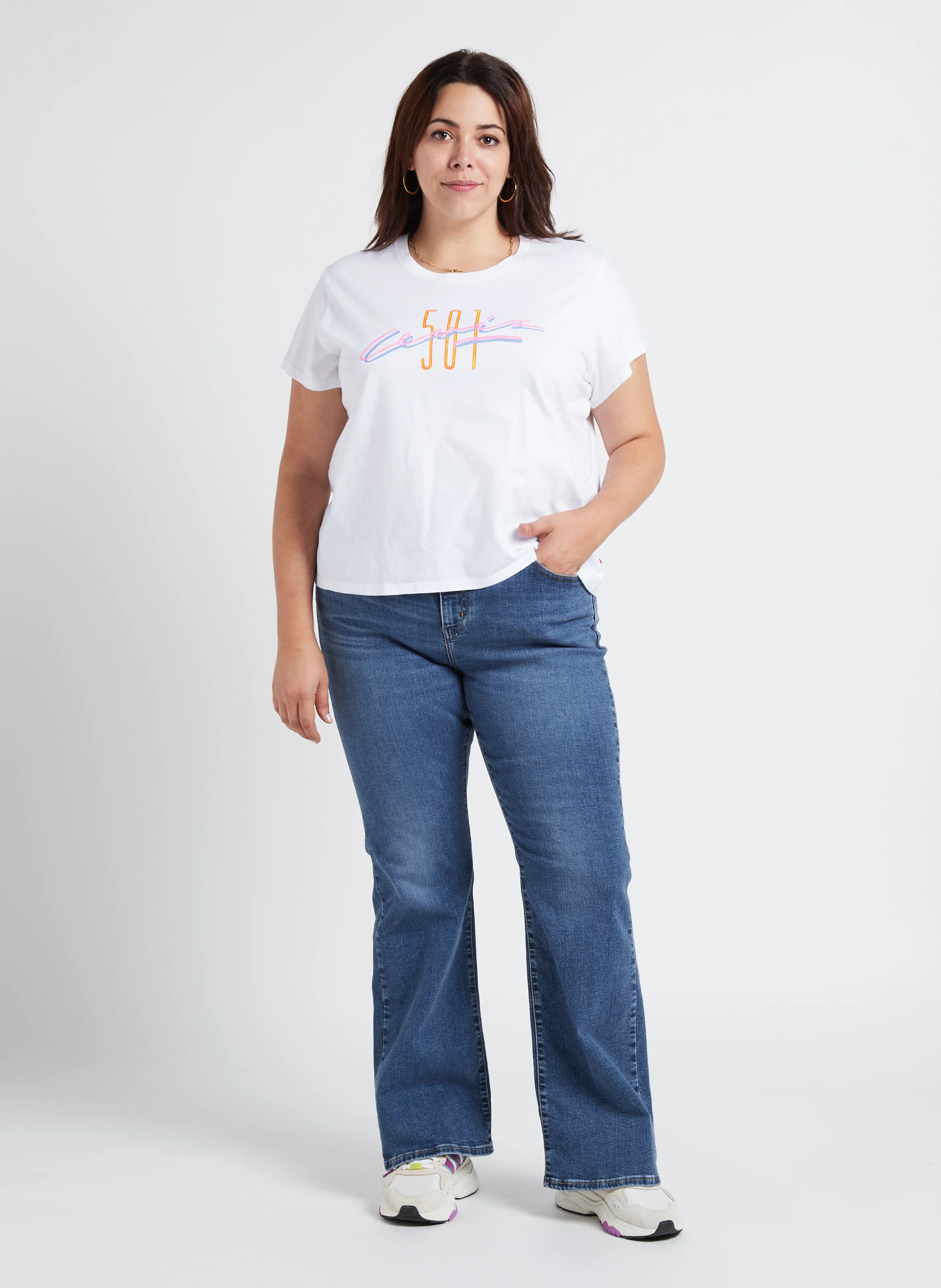 726 PL HR FLARE - Jean flare délavé en coton mélangé| Jean Délavé