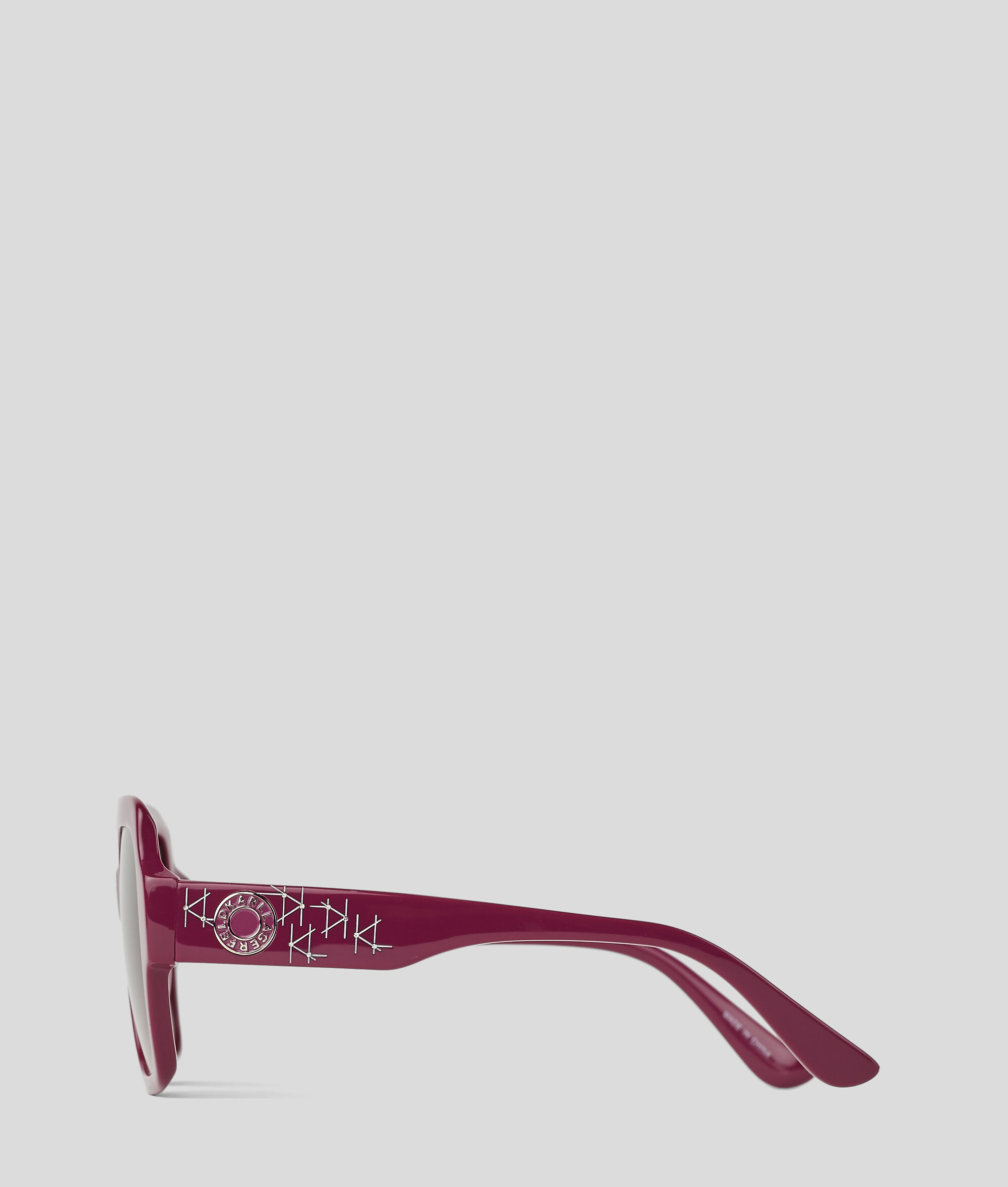 Lunettes de soleil avec logo Karl circulaire en métal