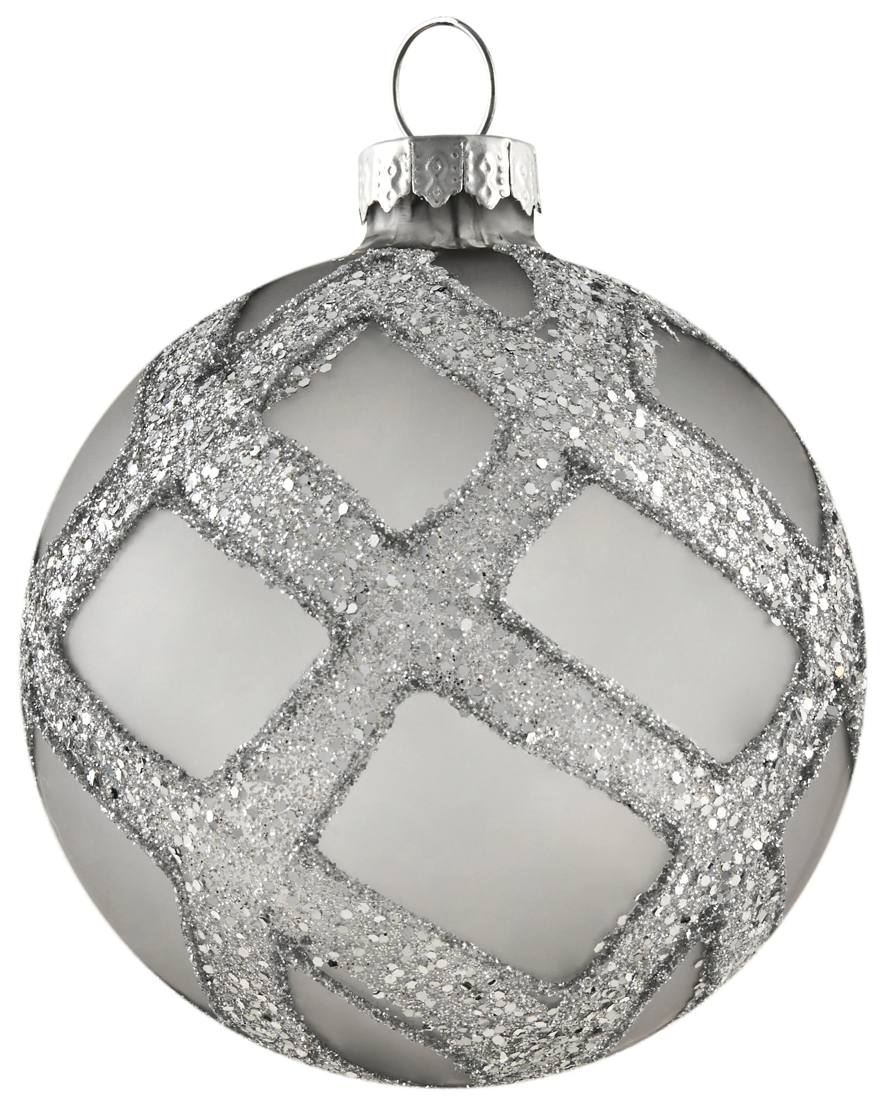 Set van 35 kerstballen FROSTFALL Glas Grijs