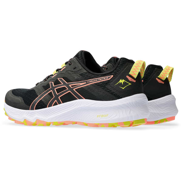 Chaussure trail ASICS TRABUCO TERRA 2 W BLACK/SUN CORAL
