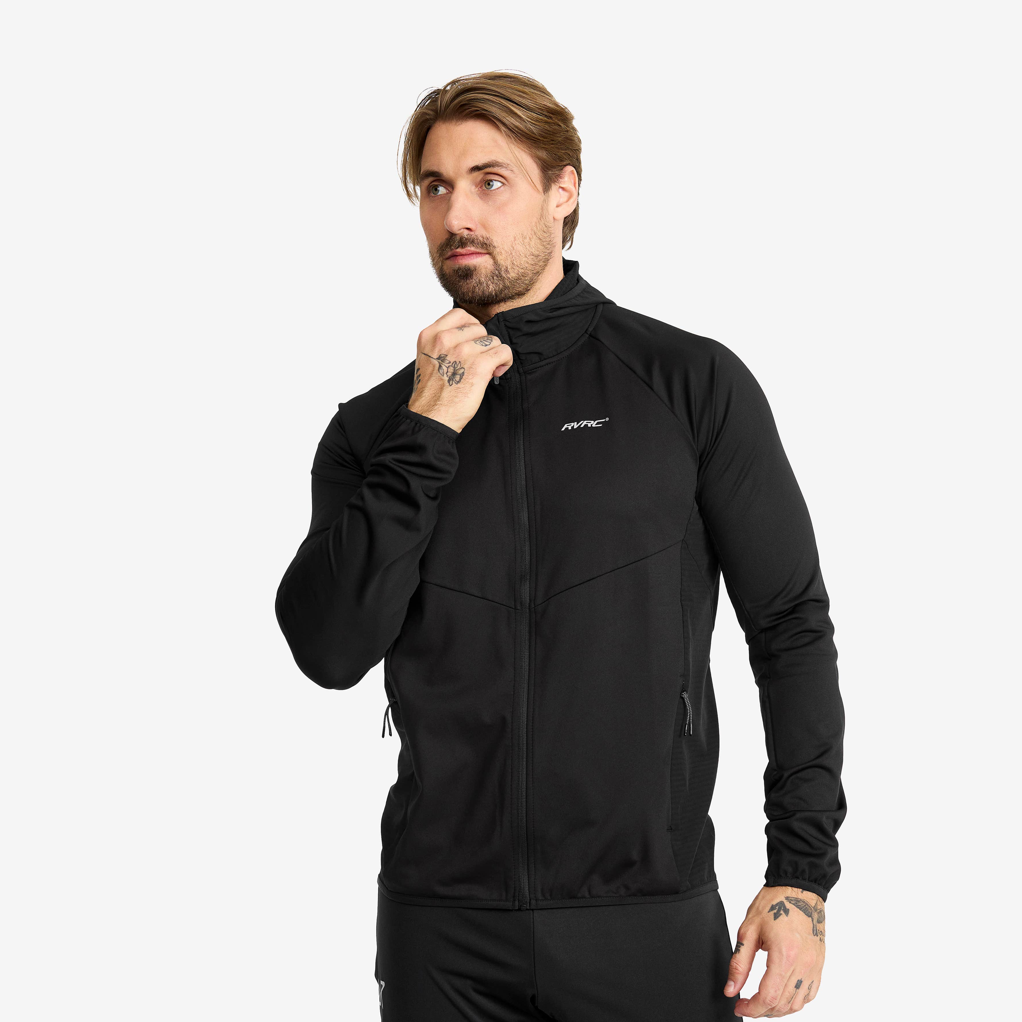 Pace Hooded Wind Jacket Herre Black