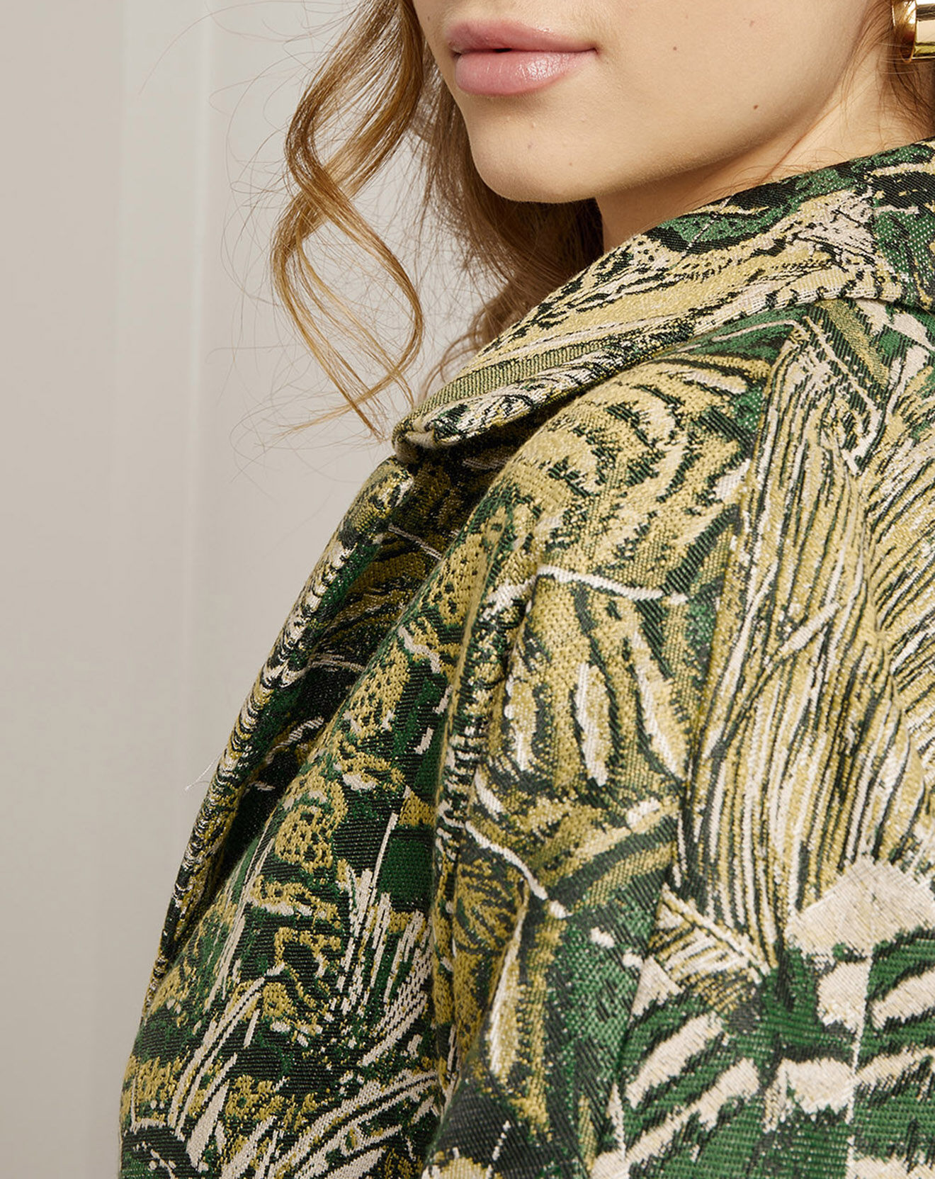 See u Soon Manteau Victoria à motifs vert