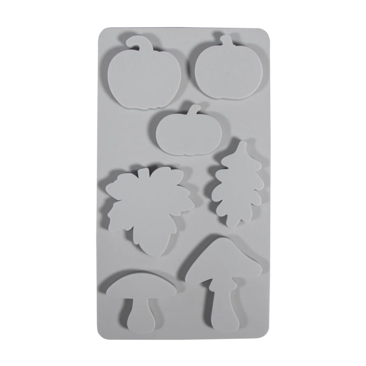 Moule en silicone - Champignons, citrouilles et feuilles - 7 formes Ra