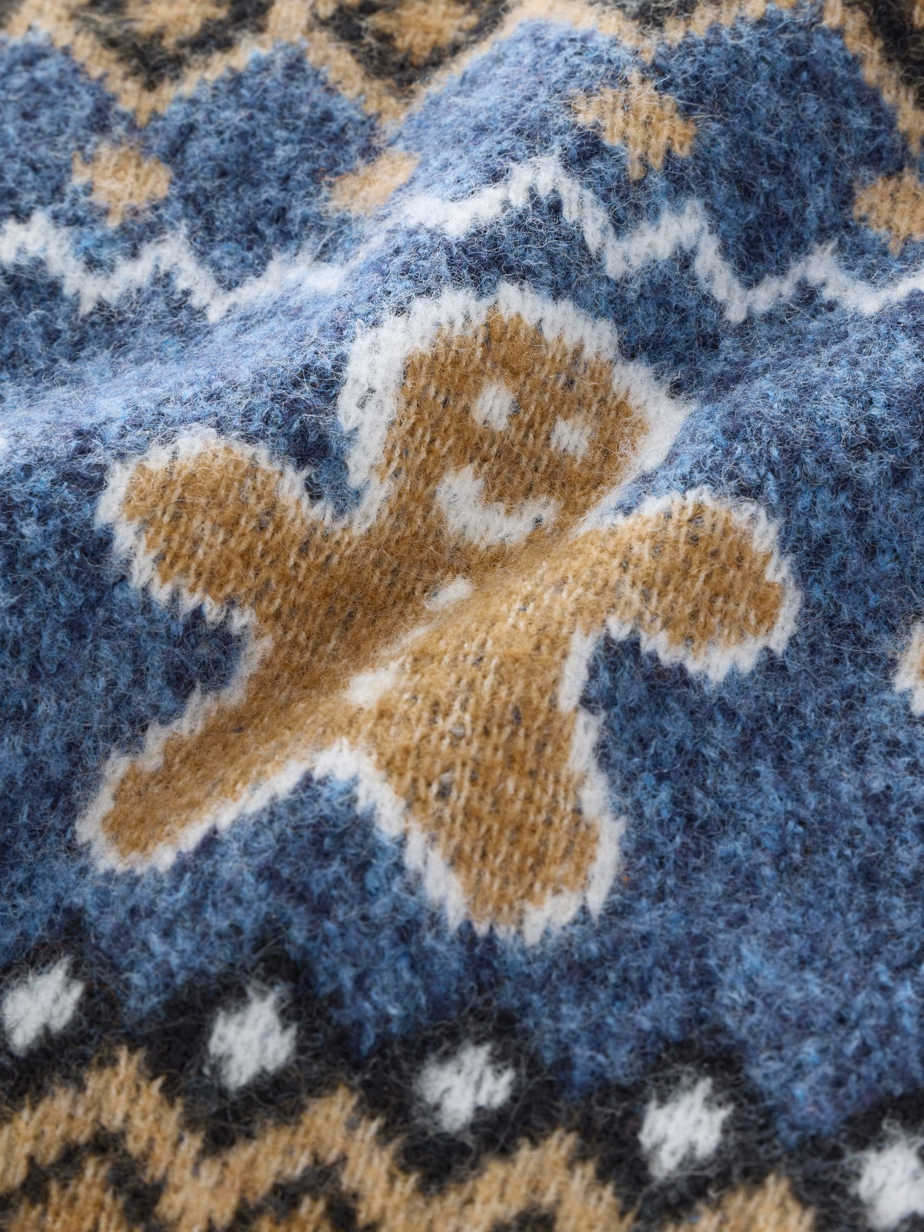 Marineblauw peperkoek - Gebreide kersttrui (3 mnd-7 jr)
