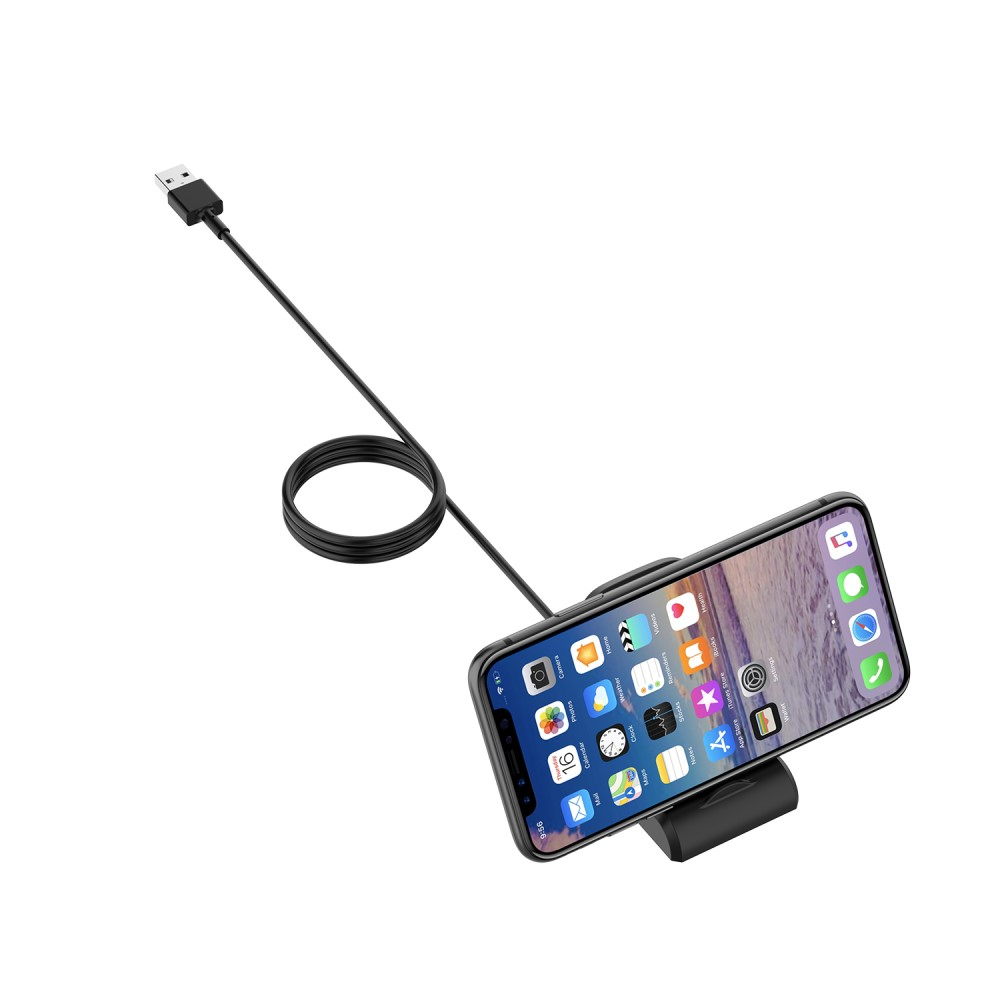 (1m) Fitbit Versa 2 USB A Ladestation Dockingstation   Smartphone Halterung - Schwarz