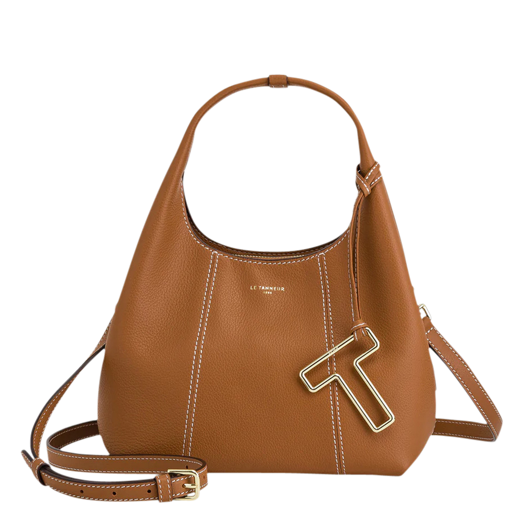 JULIETTE - Sac bandoulière en cuir grainé| Marron