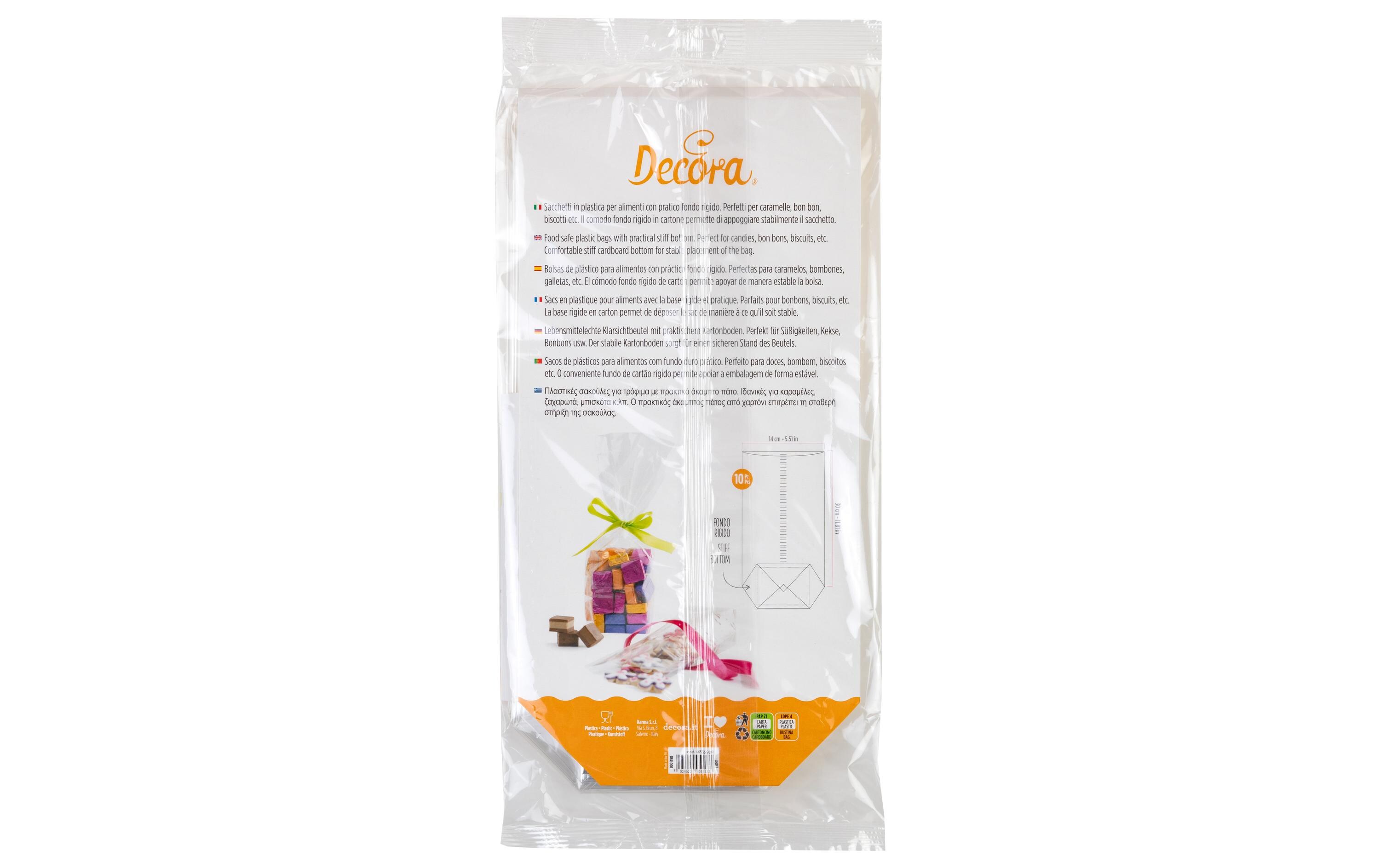 Geschenktüte 14 x 30 cm, 10 Stück, TransparentVerpackung für Kekse