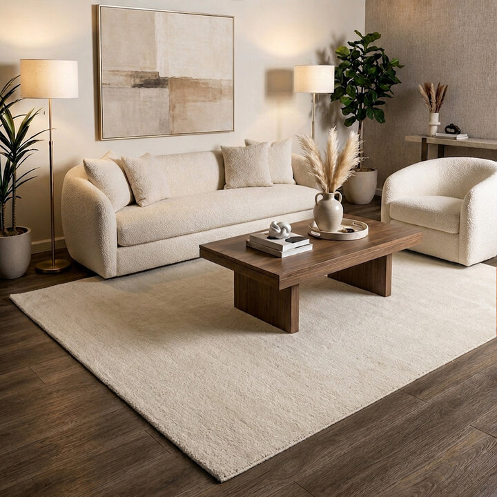 Berber vloerkleed - Aicha Beige | Zacht en comfortabel