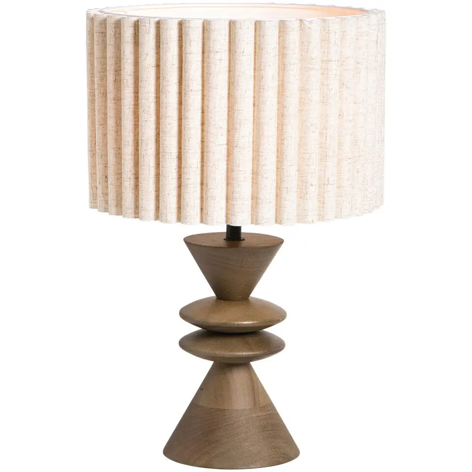 Lampvoet Timber bruin E27 - 30x13x13 cm