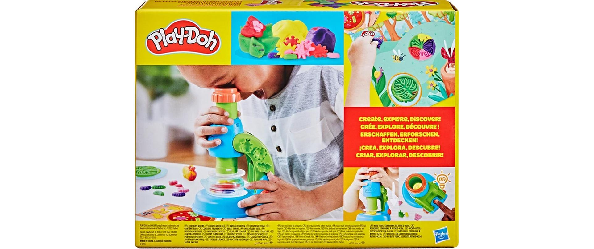 Knetspielzeug Mikroskop mit LichtEntdeckerset zum Gestalten und Erforschen faszinierender Objekte unter dem Lichtmikroskop